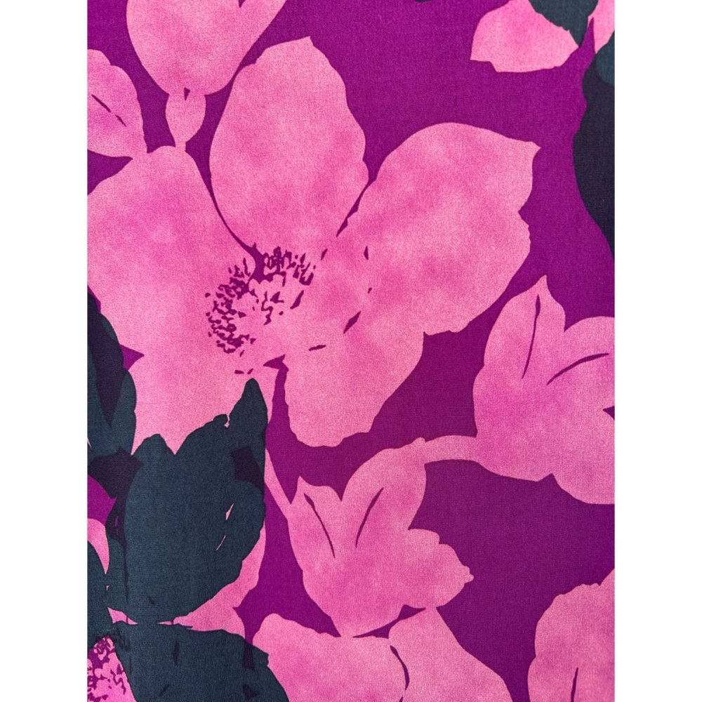 CAbi Purple Shadow Floral Faux Wrap Jersey Dress M - Picture 5 of 11